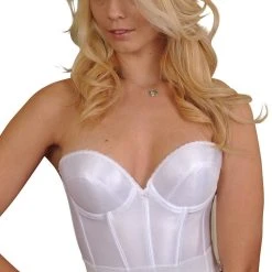 Carnival Satin Low Plunge Longline Bra