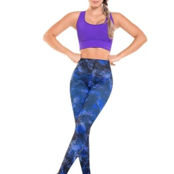 Cysm Ultra Compression And Abdomen Control Fit Legging Tropical Blue