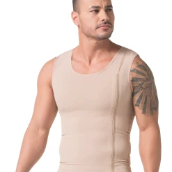 Diane And Geordi Diane & Geordi Men's Compression Undershirt Back Support