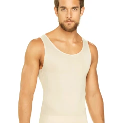 Diane And Geordi Diane & Geordi Men's Upper Body Shaper Tank Top Fajas Colombianas Para Hombres 6 Pack