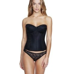 Dominique Satin & Lace Torsolette -FarmaCell shop dominique satin lace torsolette 24333619666
