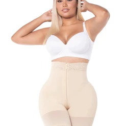 Fajas M & D Hourglass Post Surgery BBL Extra High Waist Shapewear T Shorts For Tummy Control