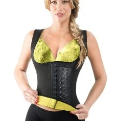 Final Sale Clearance Fiorella Neo Latex Waist Cincher Trainer Black Faja