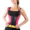 Fiorella Neo Latex Waist Cincher Vest Corset 3 Hooks Pink Faja -FarmaCell shop fiorella neo latex waist cincher vest corset 3 hooks pink faja 17732313317535