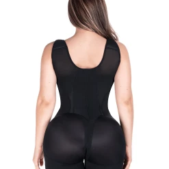 MariaE Fajas Bum Lift Tummy Control Mid Thigh Shapewear Bodysuit Open Bust With Front Hooks Powernet -FarmaCell shop mariae fajas bum lift tummy control mid thigh shapewear bodysuit open bust with front hooks powernet 32511520506046