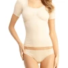 MeMoi Maestra Short Sleeve Body Shaper Shirt -FarmaCell shop memoi maestra short sleeve body shaper shirt 2084076421165
