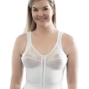Rago Front Closure Back Support Long Line Bra White