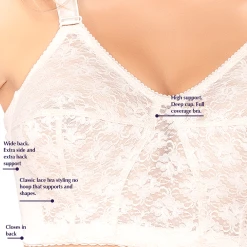 Siluet Extra Coverage Support Wireless Bra With Lace Cups -FarmaCell shop siluet extra coverage support wireless bra with lace cups 30118474449086