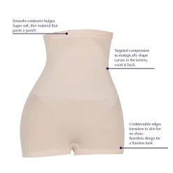 Siluet Silicone-Lined Undetectable Edge High Waist Shaper Shorts Doriane -FarmaCell shop siluet silicone lined undetectable edge high waist shaper shorts doriane 30270361436350