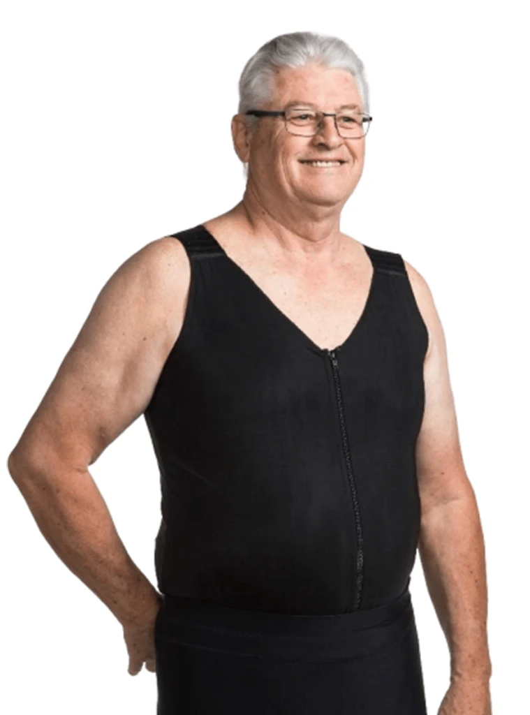 Wear Ease Men's V-Neck Torso Compression Vest - Designed To Treat Mild Edema And Lymphedema 3 Wear Ease Men's V-Neck Torso Compression Vest - Designed To Treat Mild Edema And Lymphedema